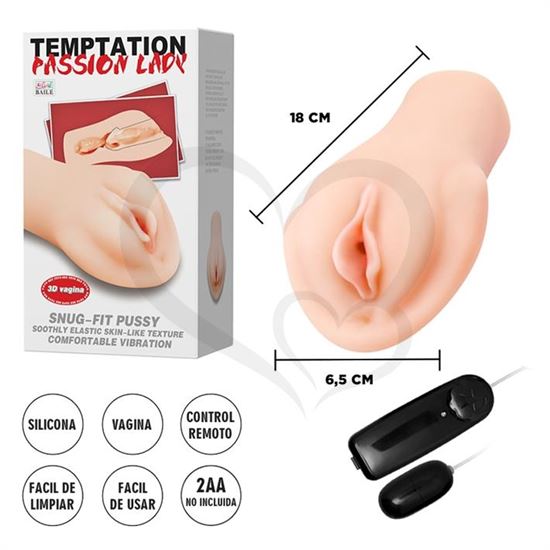 Masturbador con forma de vagina y vibracion